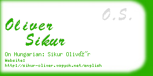 oliver sikur business card